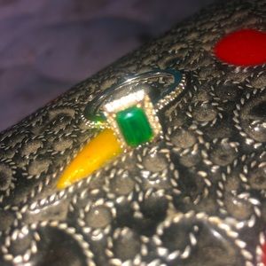 Beautiful Swarovski ring emerald green gemstone